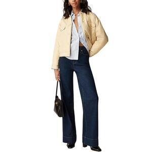 J.Crew Blue Cotton High-Rise Denim Trouser Denim Jean Size 30 - NWT